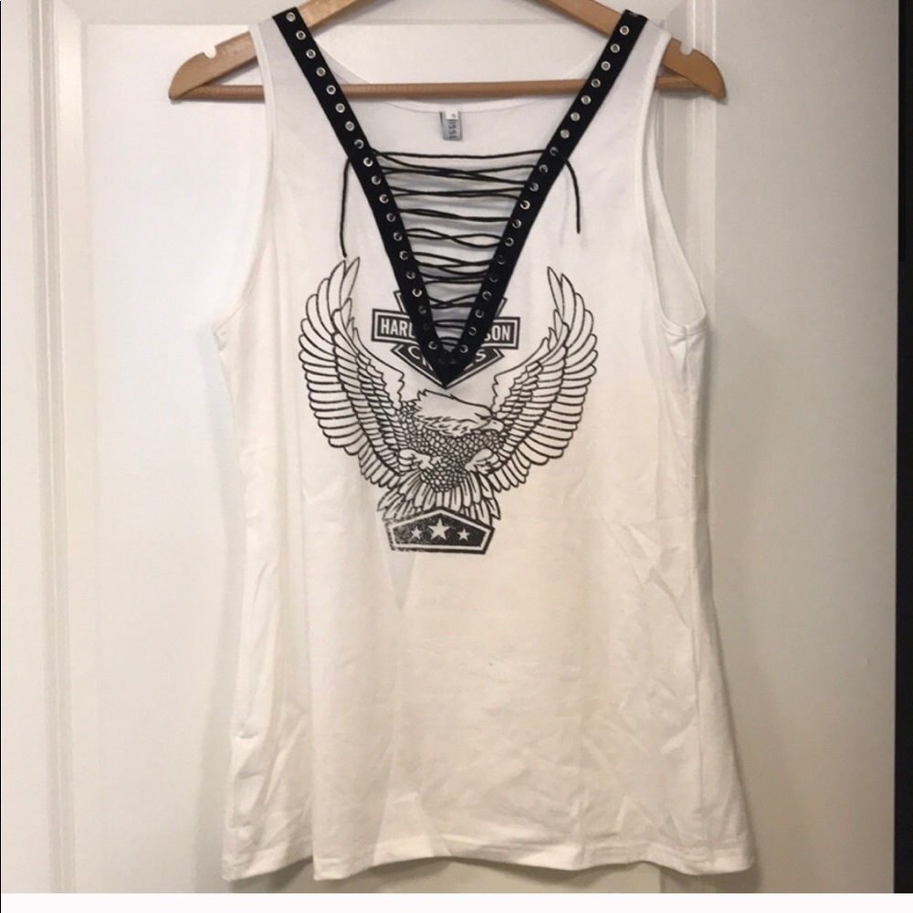 V-Neck Harley Davidson Logo Tank Made by MISSLOOK